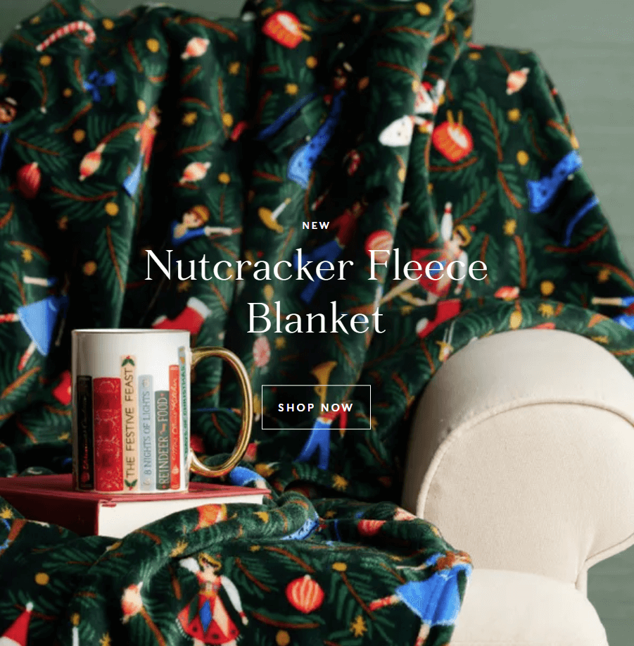 Rifle Paper Co - Nutcracker Fleece Blanket