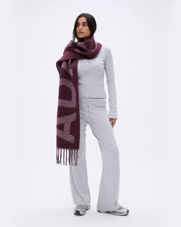 Knit Scarf, Dark Cherry